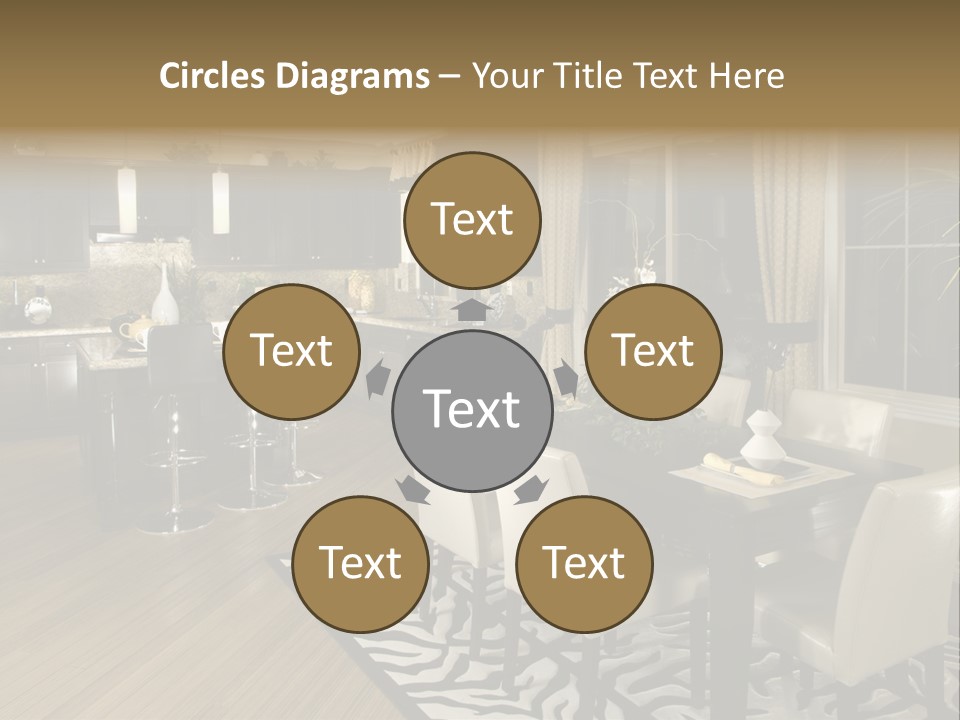 Interiors Appliances Kitchen Interior Home PowerPoint Template