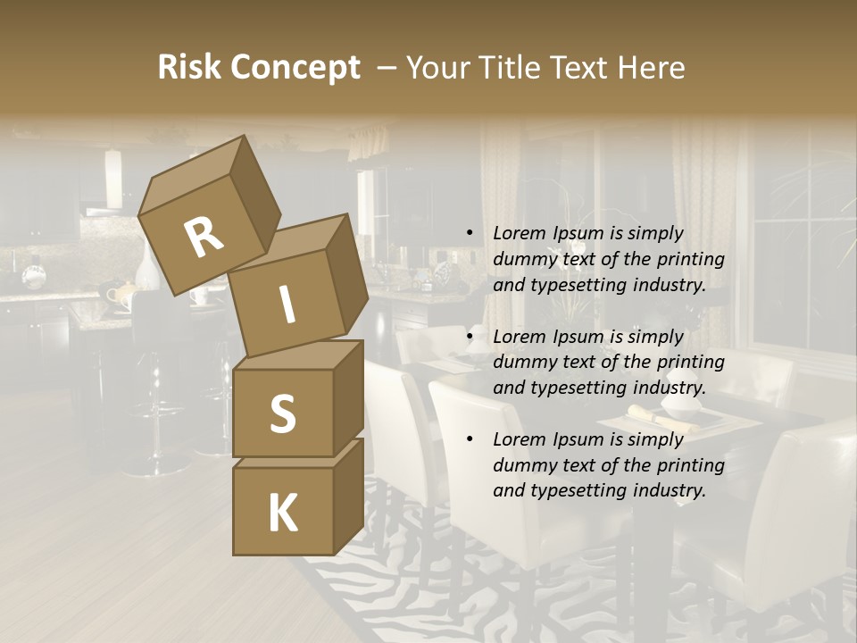 Interiors Appliances Kitchen Interior Home PowerPoint Template