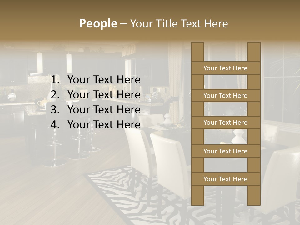 Interiors Appliances Kitchen Interior Home PowerPoint Template