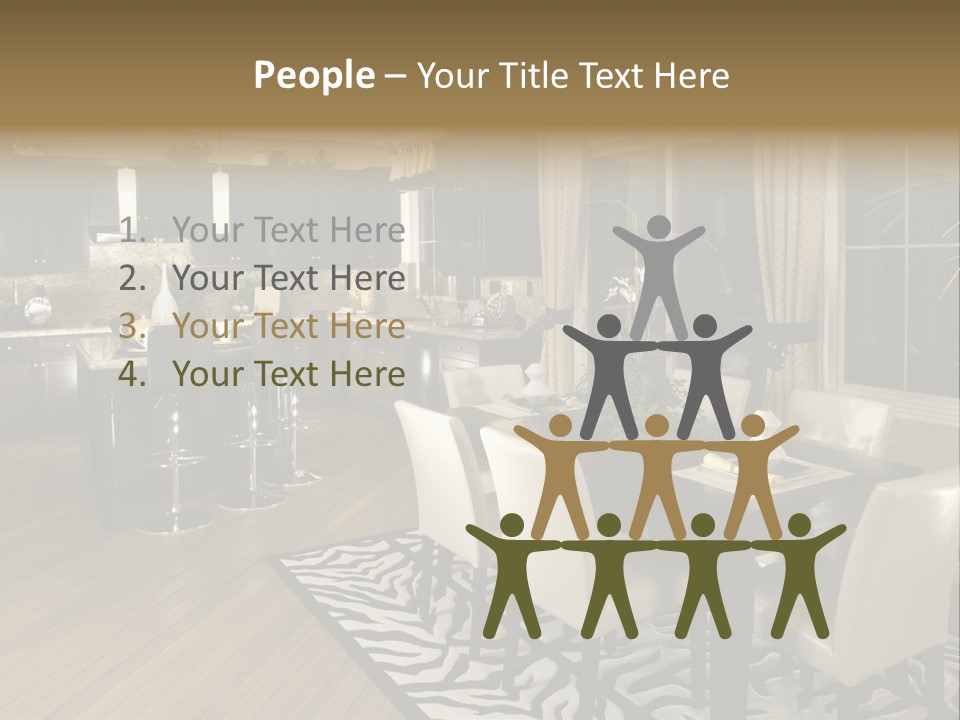 Interiors Appliances Kitchen Interior Home PowerPoint Template