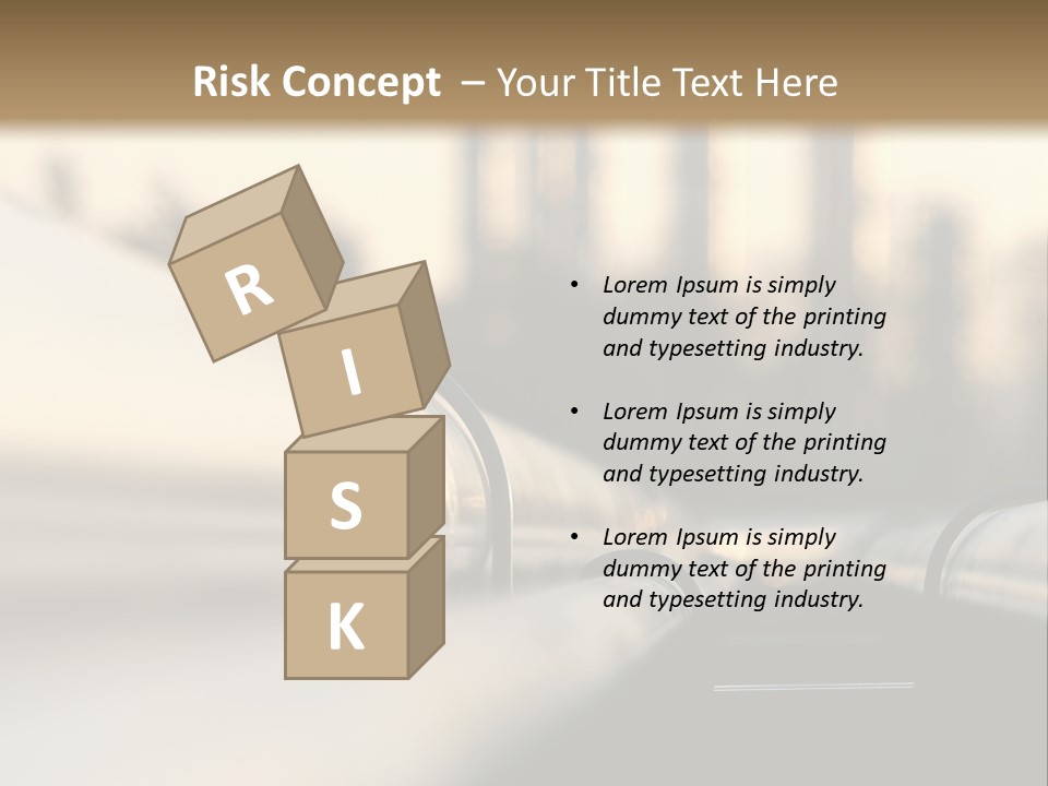 Storage Petrochemical Tank PowerPoint Template