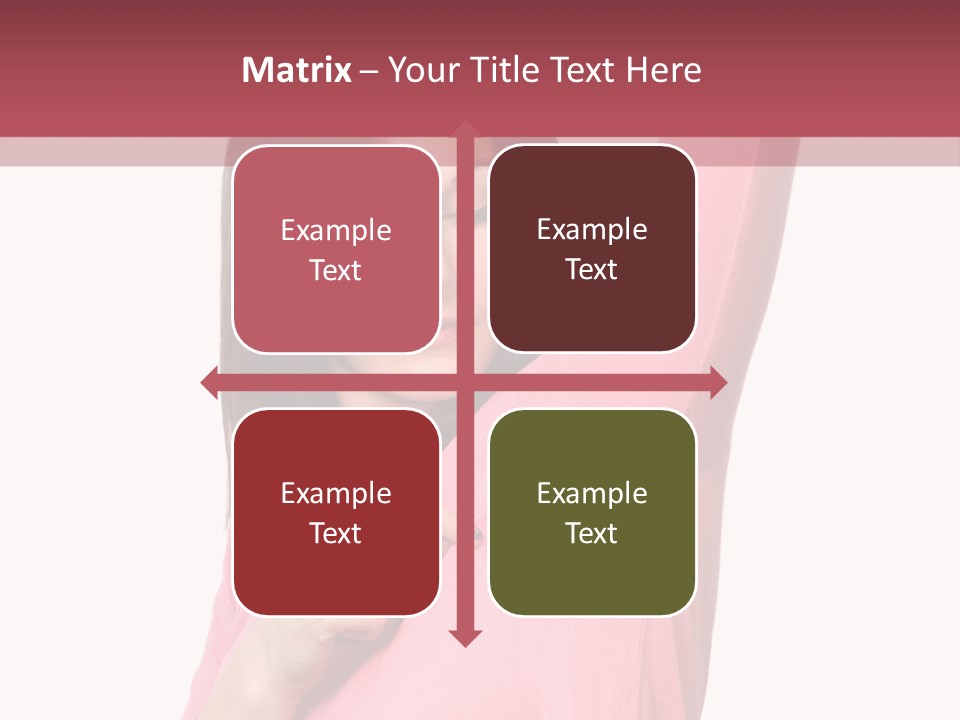 A Woman In Pink Shirt Holding Her Arm Up PowerPoint Template