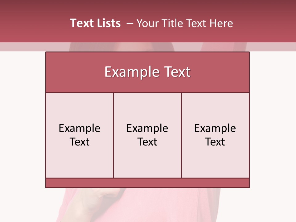 A Woman In Pink Shirt Holding Her Arm Up PowerPoint Template
