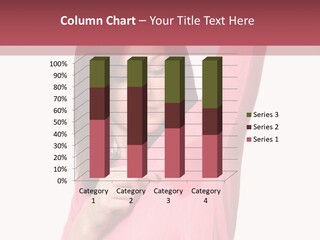 A Woman In Pink Shirt Holding Her Arm Up PowerPoint Template