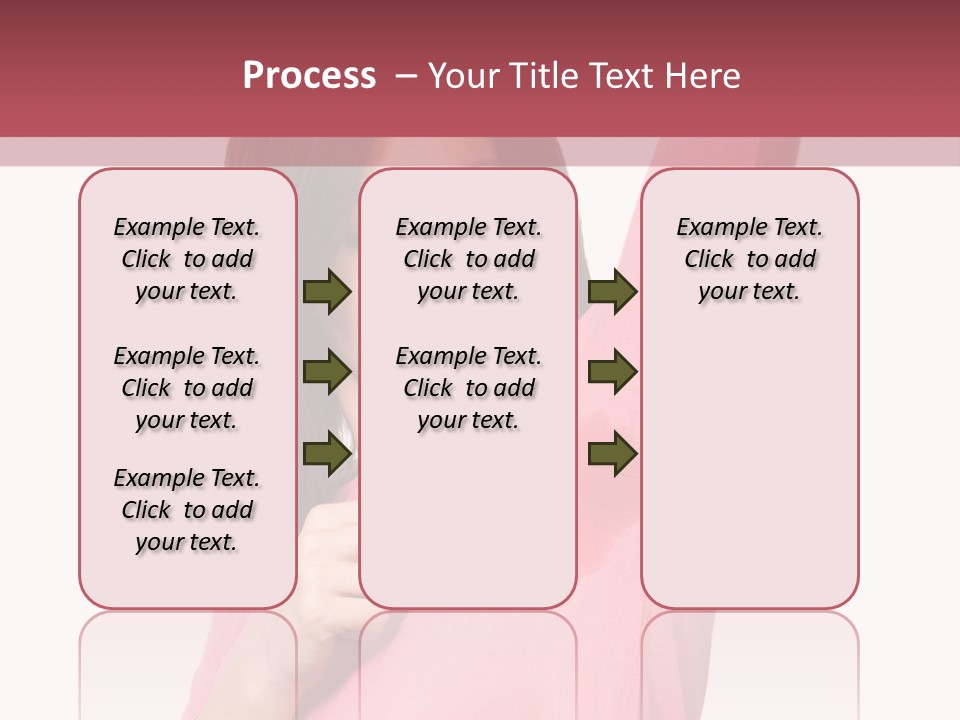 A Woman In Pink Shirt Holding Her Arm Up PowerPoint Template
