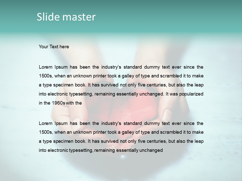 A Person Holding A Heart Shaped Object In Their Hands PowerPoint Template