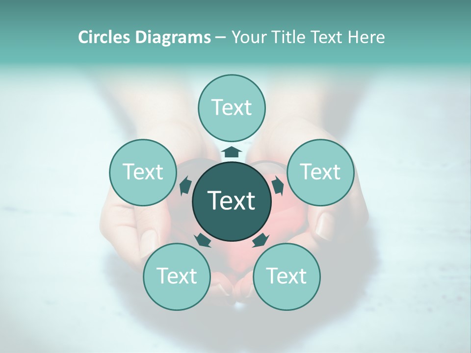 A Person Holding A Heart Shaped Object In Their Hands PowerPoint Template