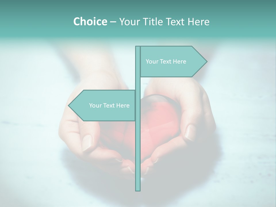 A Person Holding A Heart Shaped Object In Their Hands PowerPoint Template