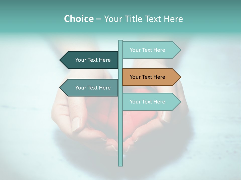 A Person Holding A Heart Shaped Object In Their Hands PowerPoint Template