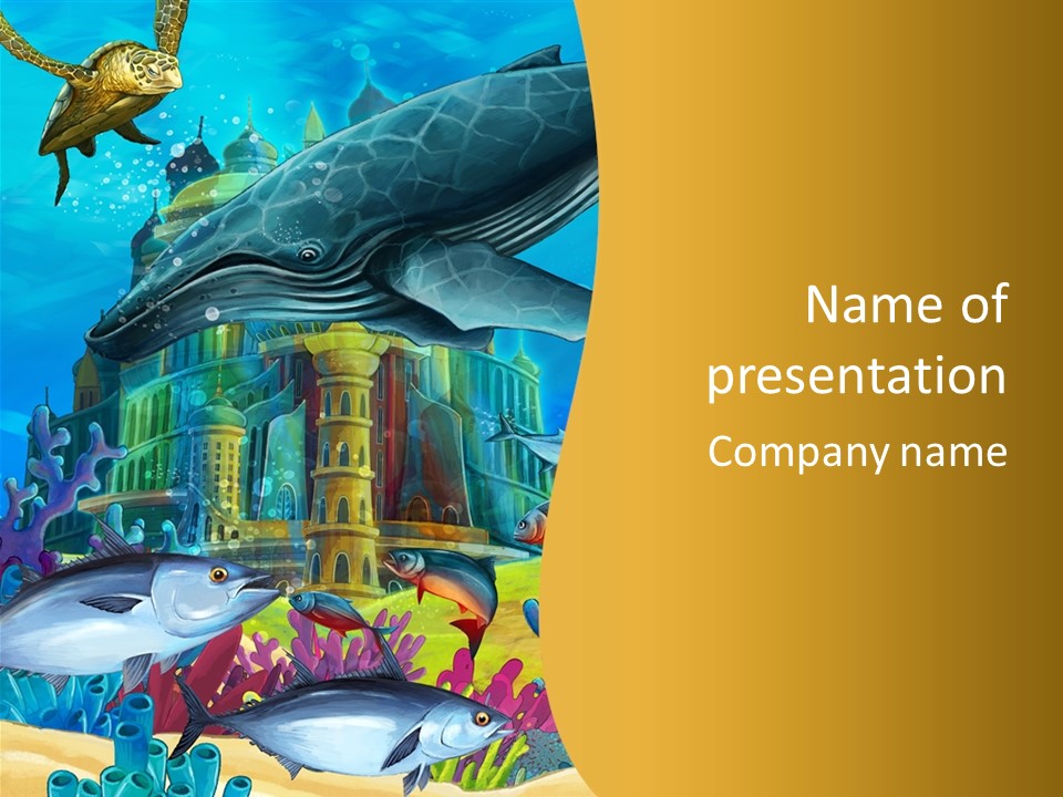 Crab Whale Manga PowerPoint Template