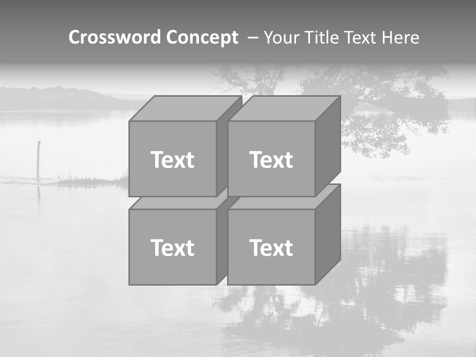 Goa Tree In River Tree In Lake PowerPoint Template