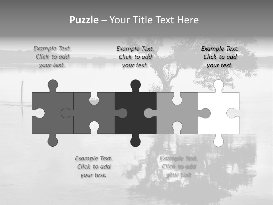 Goa Tree In River Tree In Lake PowerPoint Template