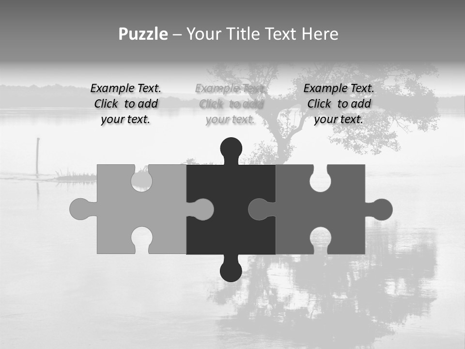 Goa Tree In River Tree In Lake PowerPoint Template