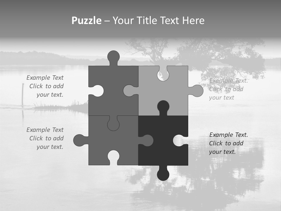 Goa Tree In River Tree In Lake PowerPoint Template