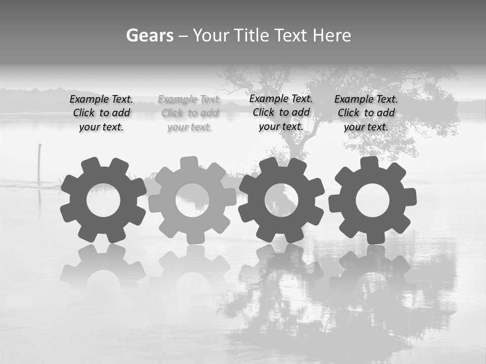 Goa Tree In River Tree In Lake PowerPoint Template