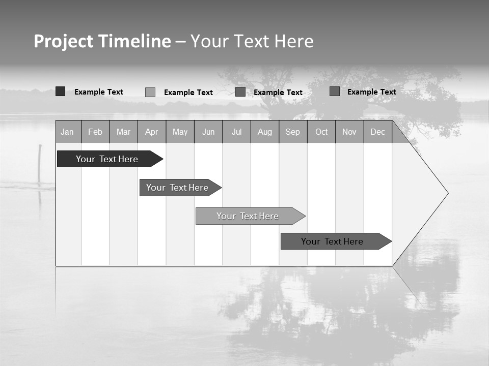 Goa Tree In River Tree In Lake PowerPoint Template