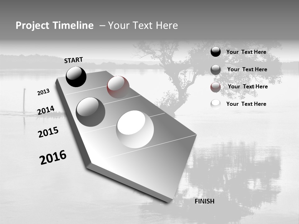 Goa Tree In River Tree In Lake PowerPoint Template