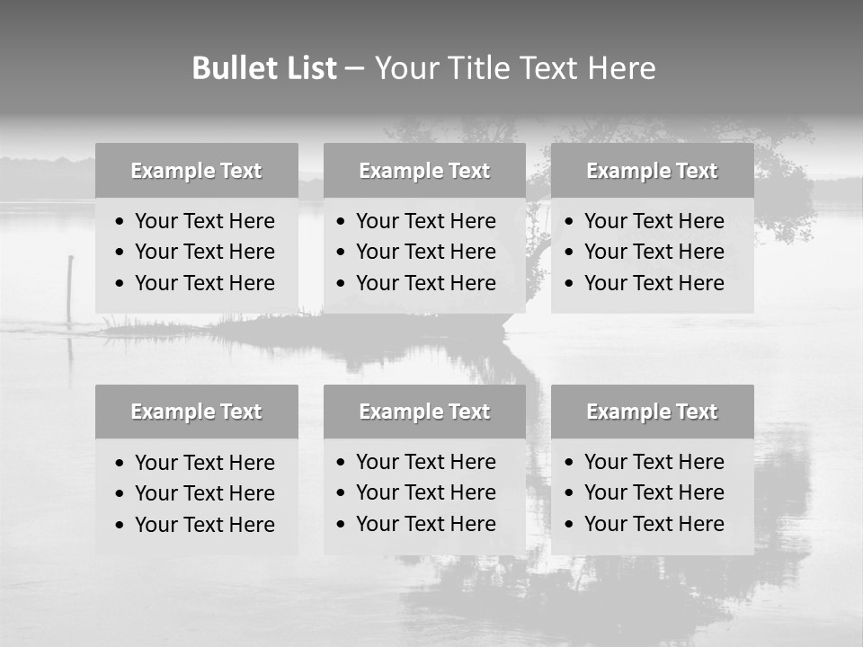 Goa Tree In River Tree In Lake PowerPoint Template