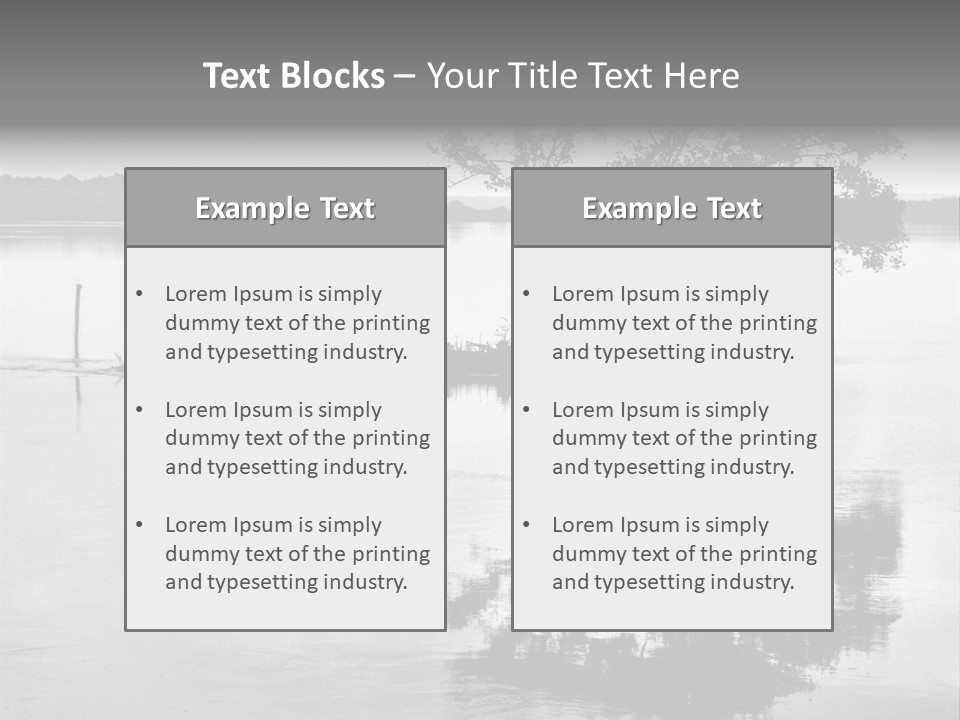 Goa Tree In River Tree In Lake PowerPoint Template