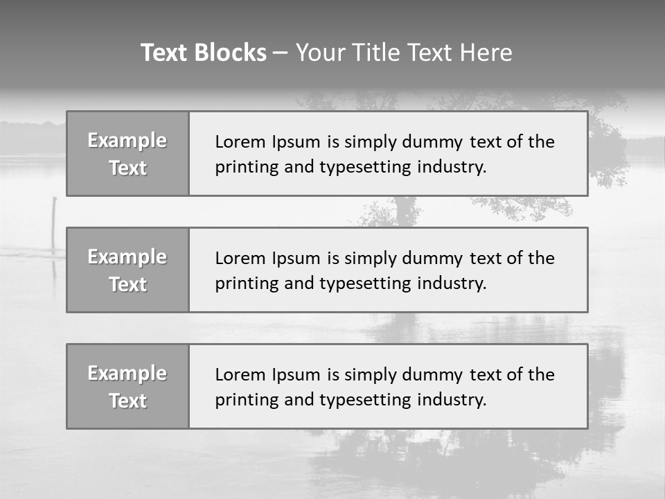 Goa Tree In River Tree In Lake PowerPoint Template
