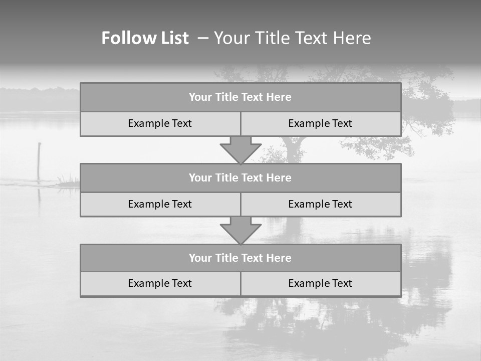 Goa Tree In River Tree In Lake PowerPoint Template