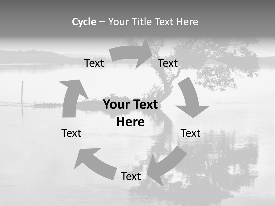 Goa Tree In River Tree In Lake PowerPoint Template