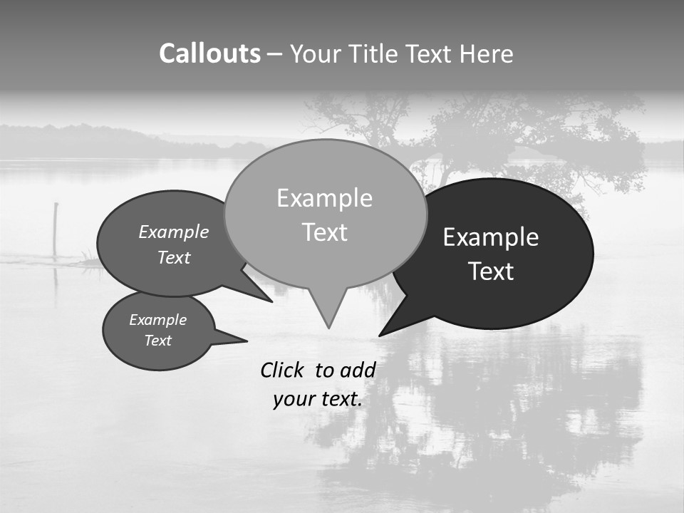 Goa Tree In River Tree In Lake PowerPoint Template