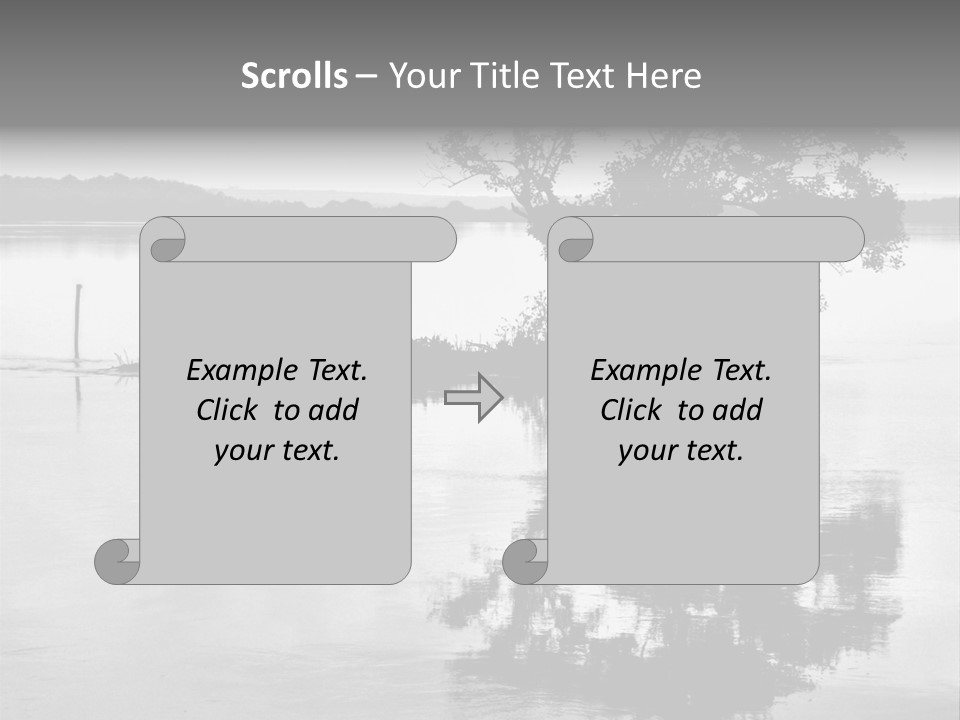 Goa Tree In River Tree In Lake PowerPoint Template