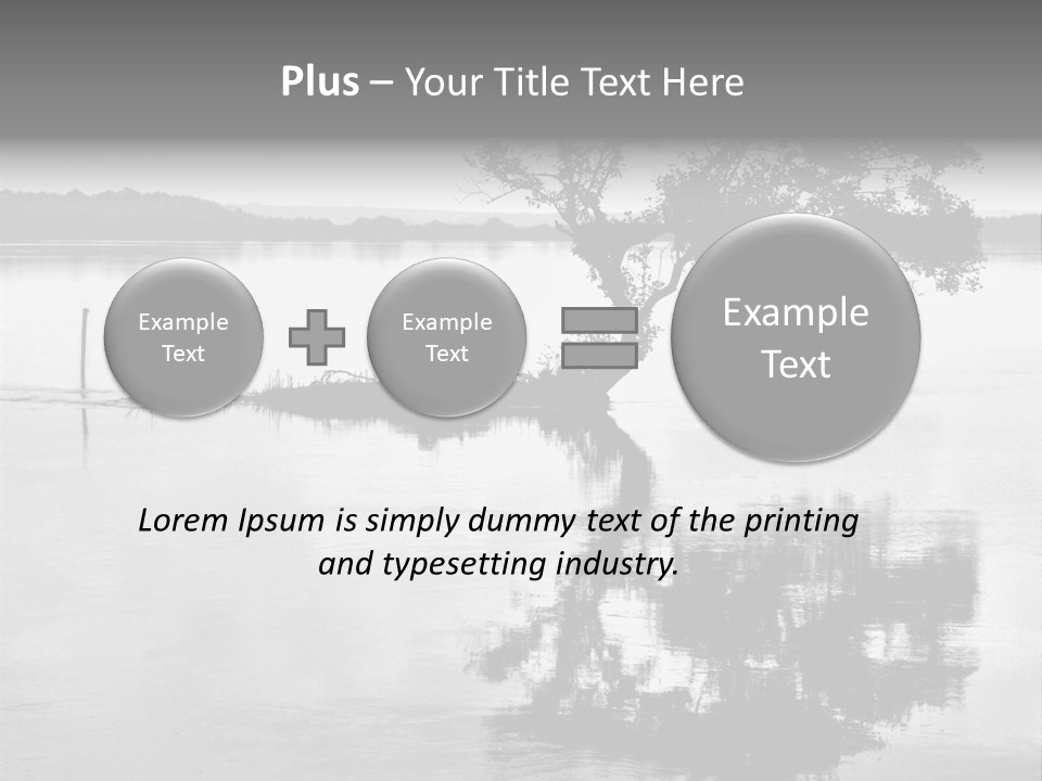 Goa Tree In River Tree In Lake PowerPoint Template