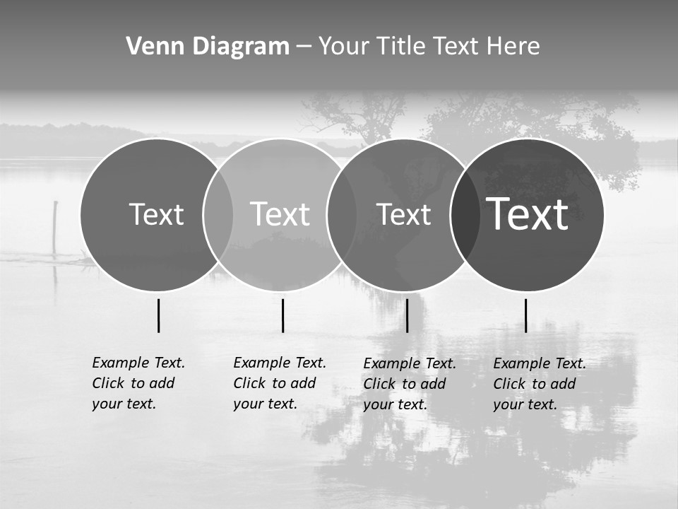 Goa Tree In River Tree In Lake PowerPoint Template