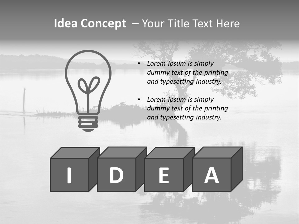 Goa Tree In River Tree In Lake PowerPoint Template