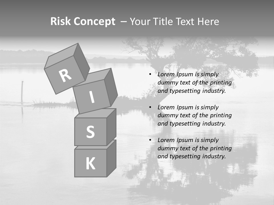 Goa Tree In River Tree In Lake PowerPoint Template