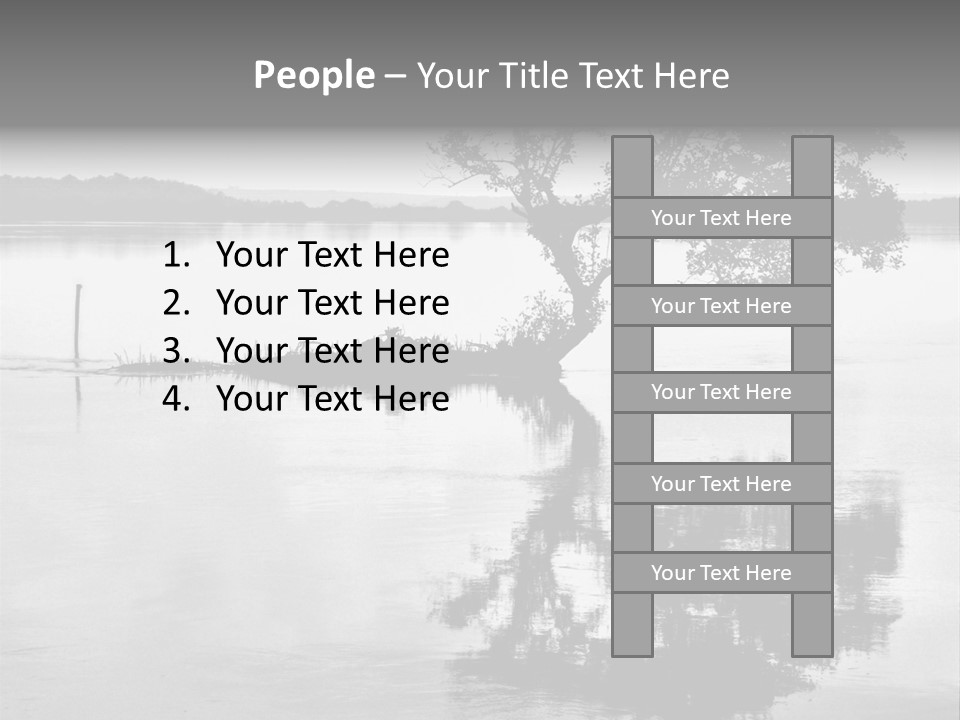 Goa Tree In River Tree In Lake PowerPoint Template