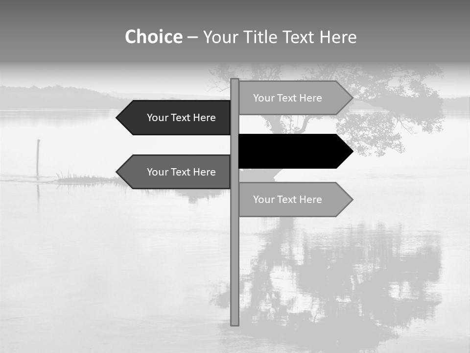 Goa Tree In River Tree In Lake PowerPoint Template