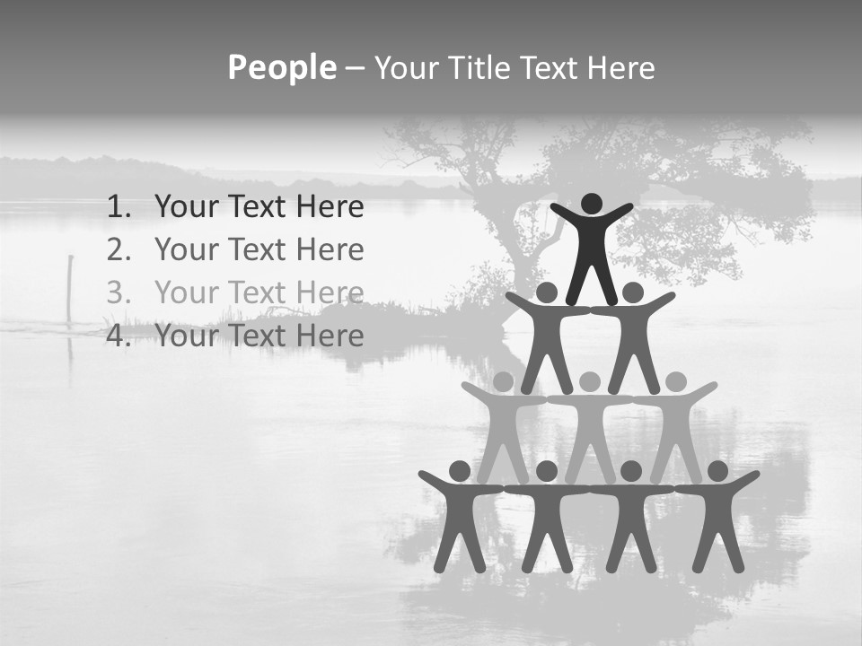 Goa Tree In River Tree In Lake PowerPoint Template