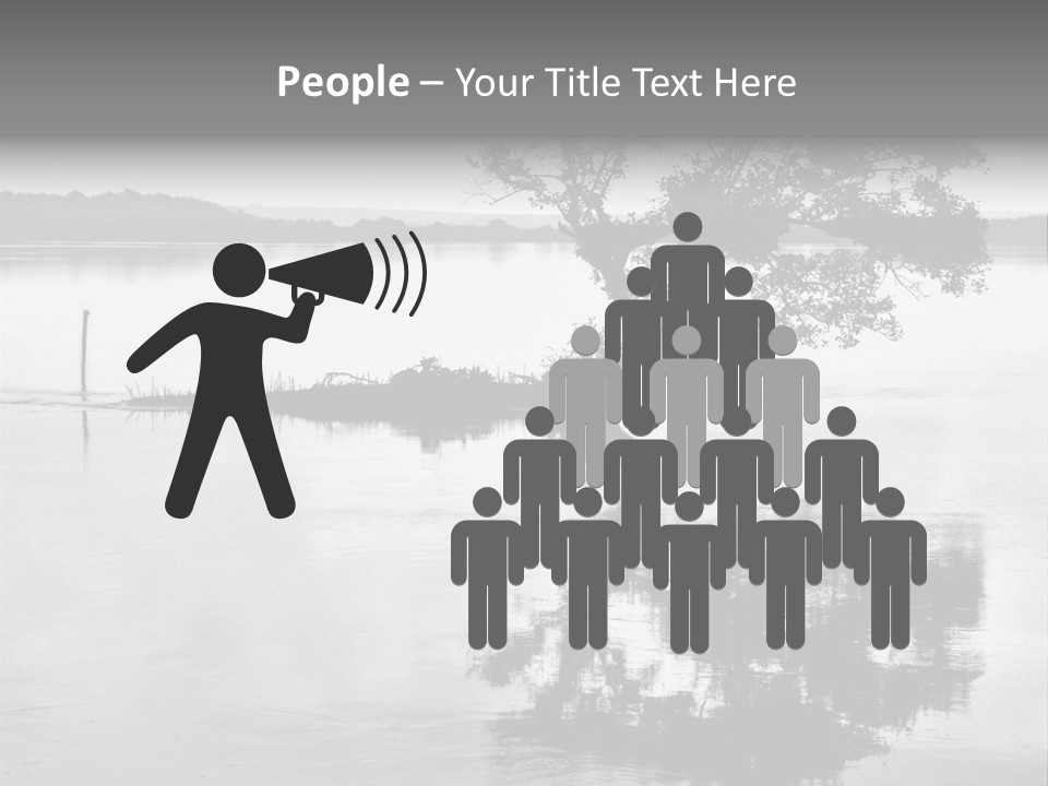 Goa Tree In River Tree In Lake PowerPoint Template