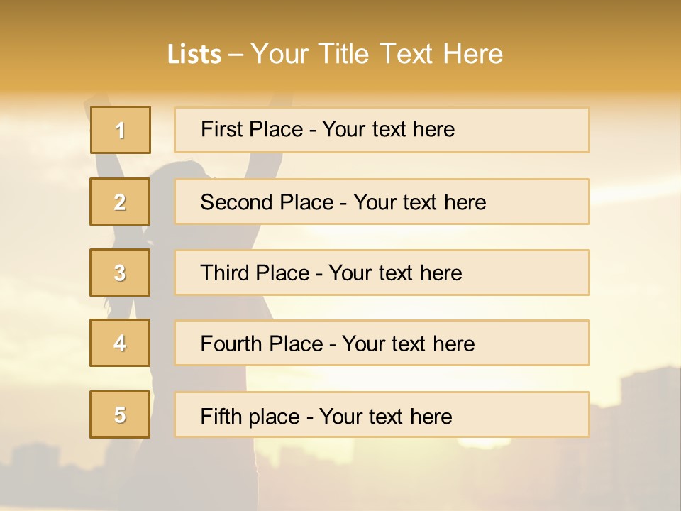 Backlit Vitality Workout PowerPoint Template