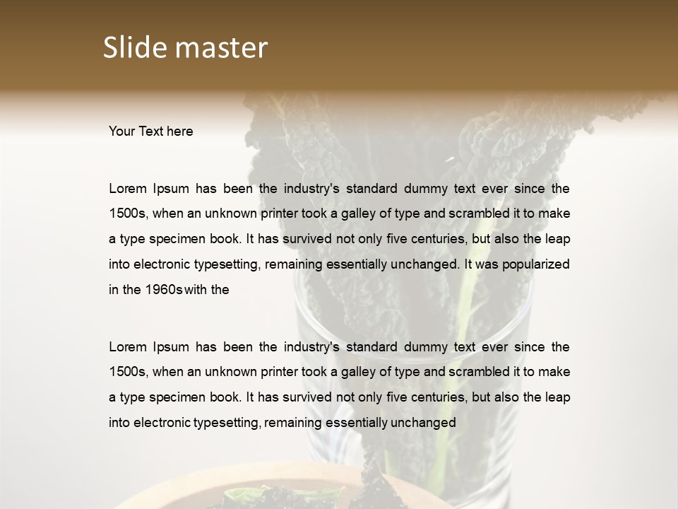 Vitamin Organic Cavolo Nero PowerPoint Template