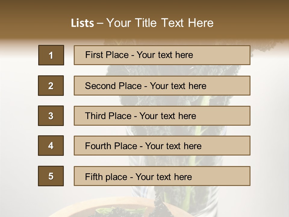 Vitamin Organic Cavolo Nero PowerPoint Template