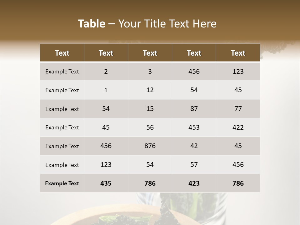 Vitamin Organic Cavolo Nero PowerPoint Template