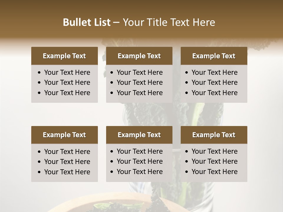 Vitamin Organic Cavolo Nero PowerPoint Template