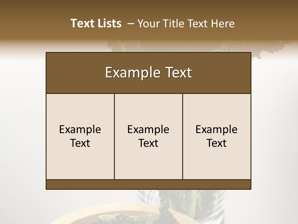 Vitamin Organic Cavolo Nero PowerPoint Template