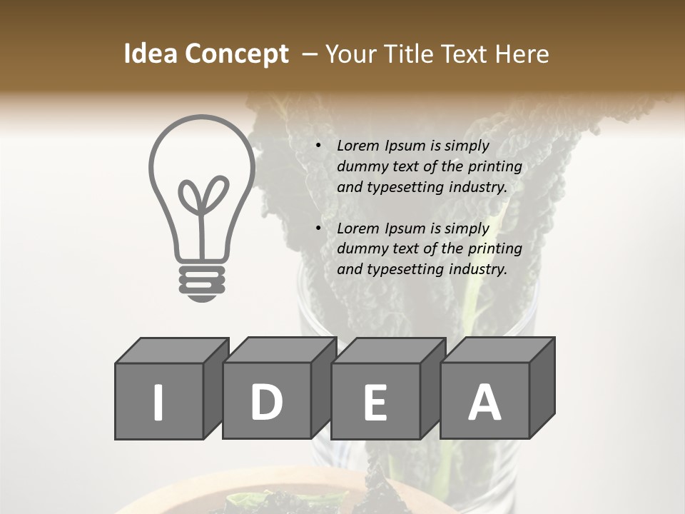 Vitamin Organic Cavolo Nero PowerPoint Template