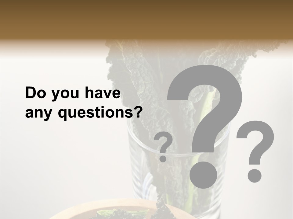 Vitamin Organic Cavolo Nero PowerPoint Template