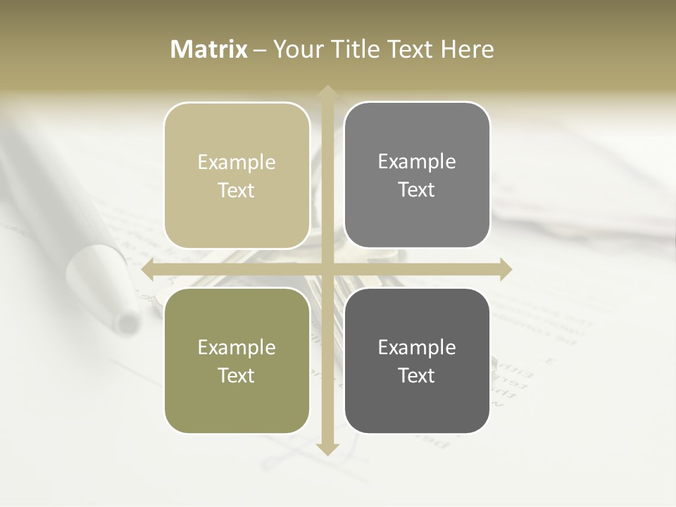 Successful White Pen PowerPoint Template