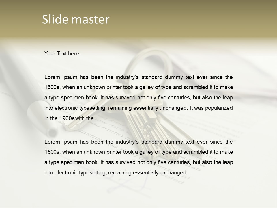 Successful White Pen PowerPoint Template