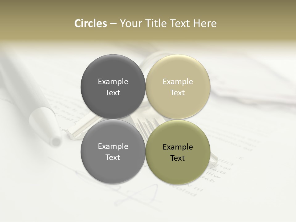 Successful White Pen PowerPoint Template