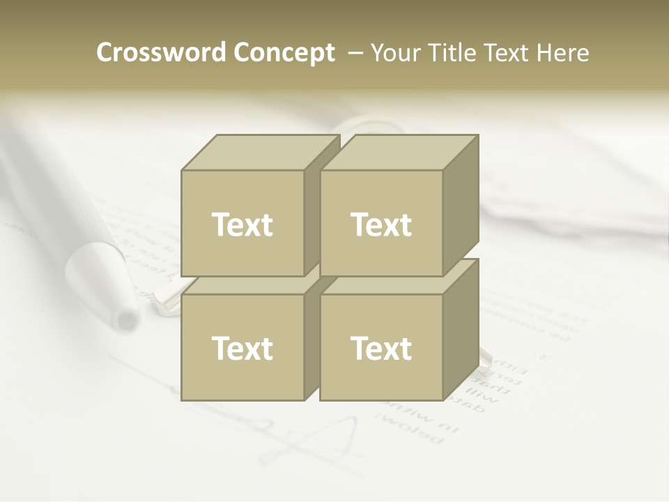 Successful White Pen PowerPoint Template