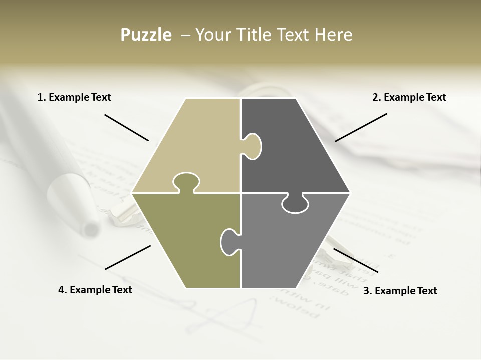 Successful White Pen PowerPoint Template