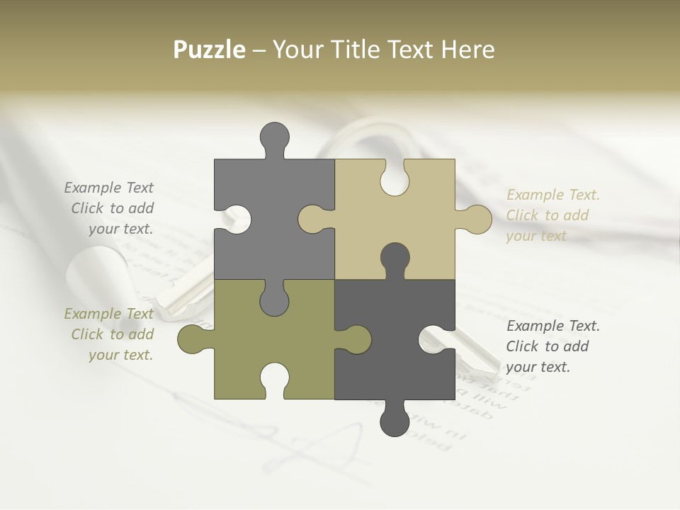Successful White Pen PowerPoint Template